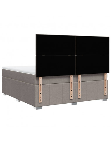 Giroletto a Molle con Materasso Tortora 180x200 cm in Tessuto