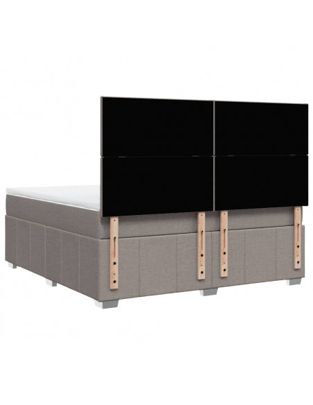 Giroletto a Molle con Materasso Tortora 180x200 cm in Tessuto