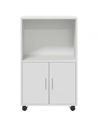 Mobile con Ruote Bianco 55x40x91 cm in Truciolato