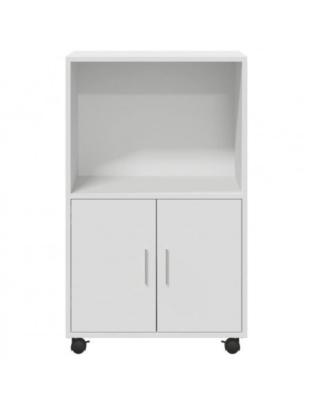 Mobile con Ruote Bianco 55x40x91 cm in Truciolato