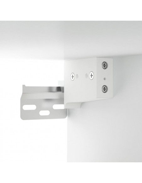Set di Mobili da Bagno 2 pz Bianco in Legno Multistrato