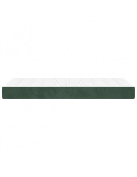 Materasso a Molle Verde Scuro 80x210x20 cm in Velluto