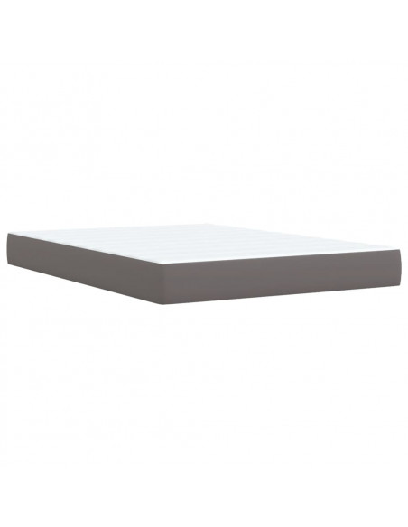 Giroletto a Molle con Materasso Grigio 160x200 cm in Similpelle