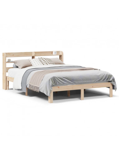 Giroletto con Testiera 135x190 cm in Legno Massello di Pino