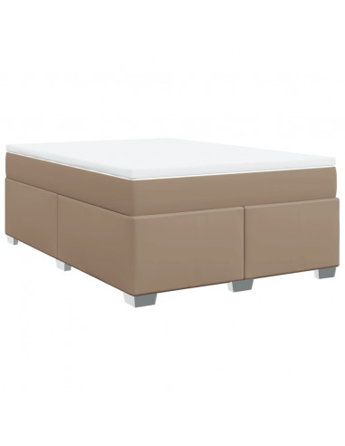 Giroletto a Molle con Materasso Cappuccino 140x200cm Similpelle