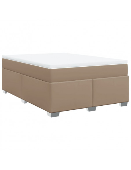 Giroletto a Molle con Materasso Cappuccino 140x200cm Similpelle