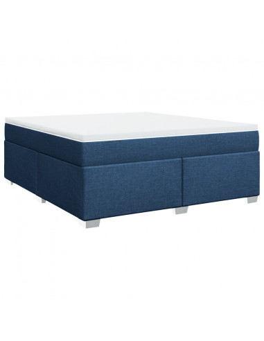 Giroletto a Molle con Materasso Blu 180x200 cm in Tessuto