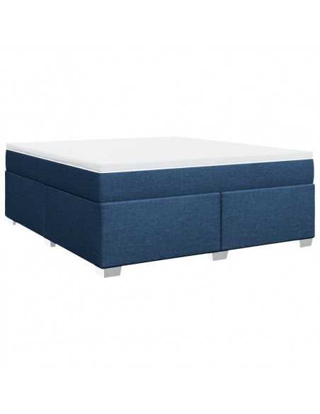 Giroletto a Molle con Materasso Blu 180x200 cm in Tessuto