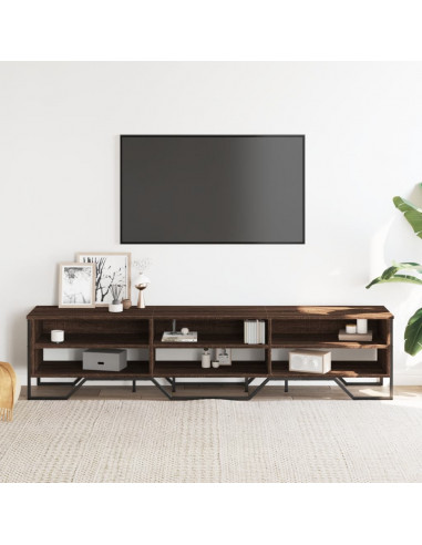 Mobile Porta TV Rovere Marrone 180x34x41cm in Legno Multistrato