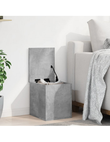Contenitore Portaoggetti Grigio Cemento 30x35x35cm Truciolato