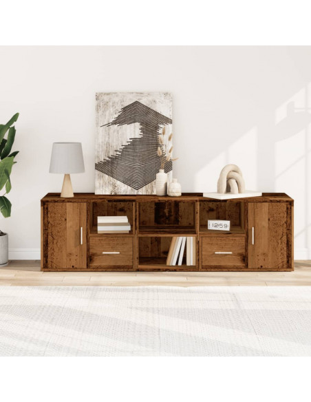 Mobile Angolare Legno Antico 160x40x45 cm in Truciolato