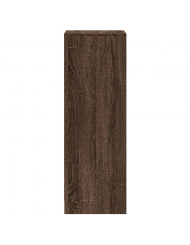 Credenza con LED Rovere Marrone 38x34x100 cm Legno Multistrato