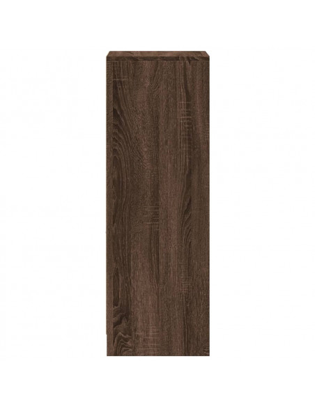 Credenza con LED Rovere Marrone 38x34x100 cm Legno Multistrato