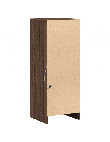 Credenza con LED Rovere Marrone 38x34x100 cm Legno Multistrato