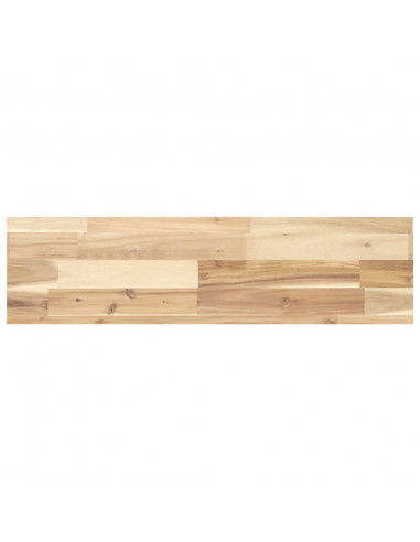 Ripiano a Parete 100x20x4 cm Legno Massello Acacia Non Trattato