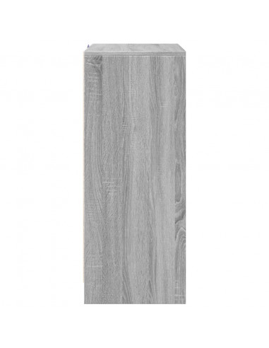 Credenza con LED Grigio Sonoma 77x34x85 cm in Legno Multistrato