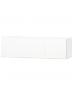 Mobile Porta TV in Legno Multistrato 120x40x34 cm Bianco Lucido 2