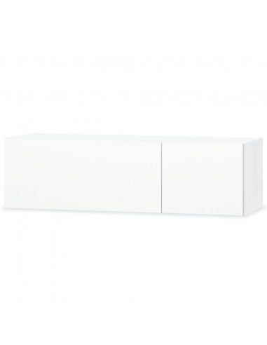 Mobile Porta TV in Legno Multistrato 120x40x34 cm Bianco Lucido