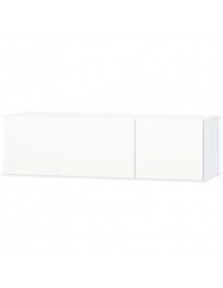 Mobile Porta TV in Legno Multistrato 120x40x34 cm Bianco Lucido