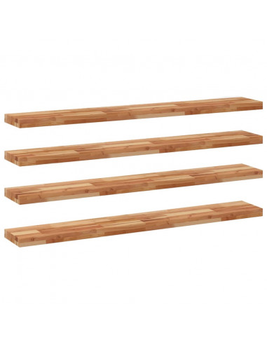 Mensole da Parete 4 pz 120x20x4 cm Legno Acacia Rifinito a Olio