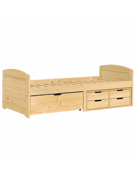 Dormeuse 5 Cassetti 90x200 cm Legno Massello Pino IRUN