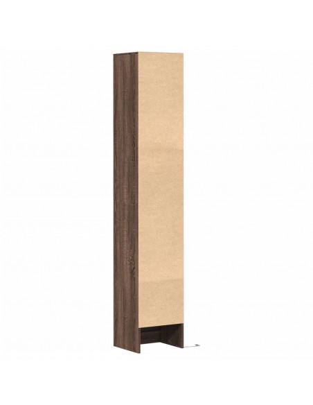 Credenza con LED Rovere Marrone 36x32,5x200cm Legno Multistrato