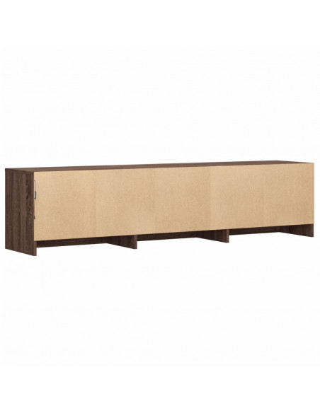 Mobile Porta TV con LED Rovere Marrone 165x34x40 cm Truciolato