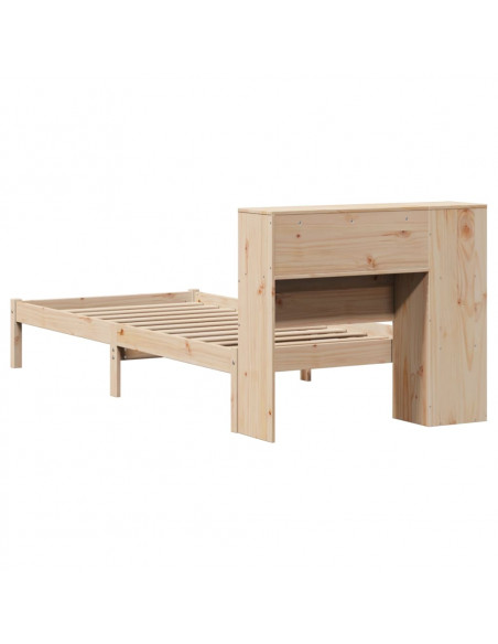 Letto Libreria senza Materasso 100x200 cm in Legno di Pino