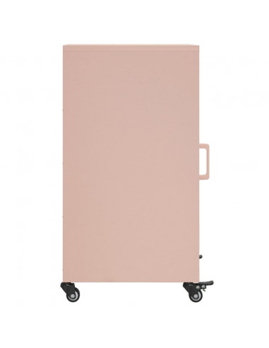 Credenza Rosa 36x39x72 cm in Acciaio Laminato a Freddo