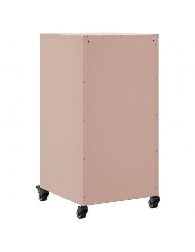 Credenza Rosa 36x39x72 cm in Acciaio Laminato a Freddo