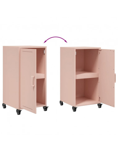 Credenza Rosa 36x39x72 cm in Acciaio Laminato a Freddo