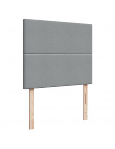 Giroletto a Molle con Materasso Grigio Chiaro 120x200cm Tessuto 2