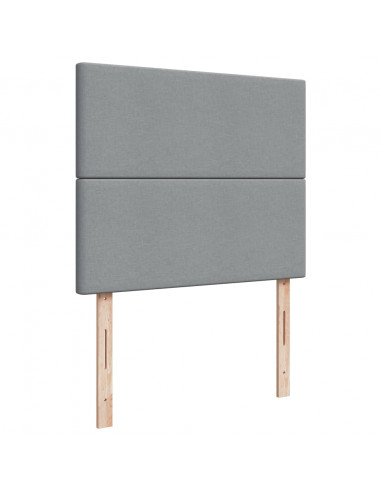 Giroletto a Molle con Materasso Grigio Chiaro 120x200cm Tessuto