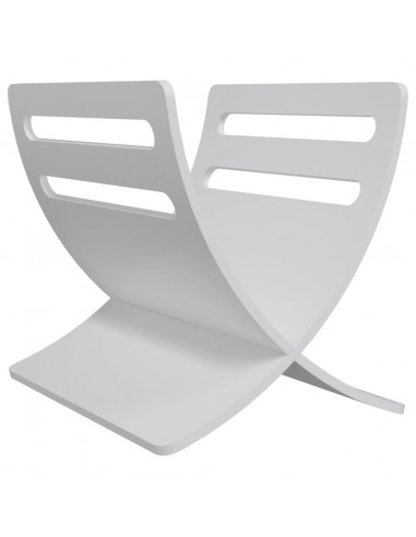 Portariviste da Pavimento in Legno Bianco