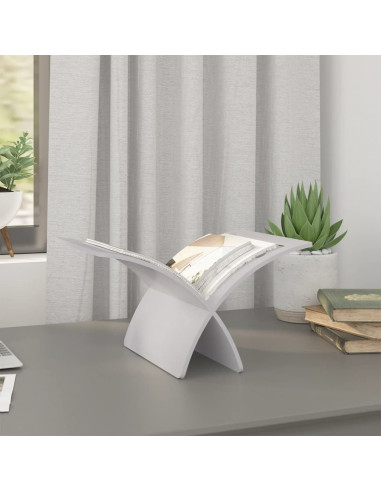 Portariviste da Pavimento in Legno Bianco