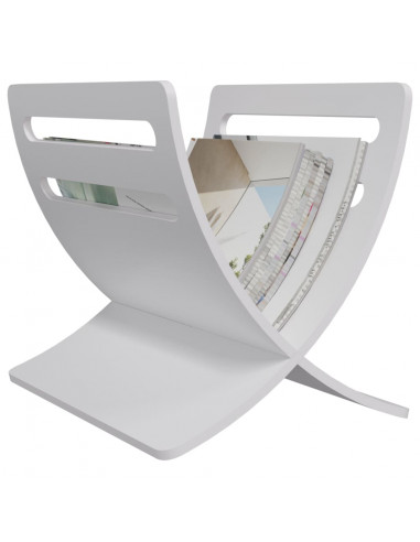 Portariviste da Pavimento in Legno Bianco