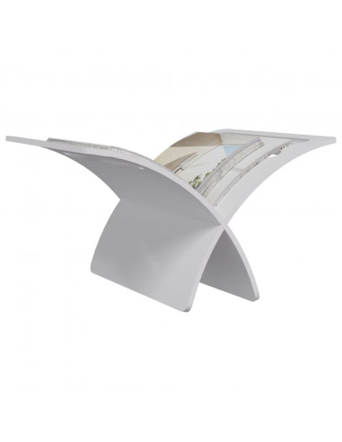 Portariviste da Pavimento in Legno Bianco