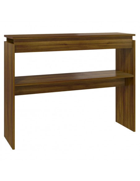 Tavolino Consolle Rovere Marrone 102x30x80 cm Legno Multistrato