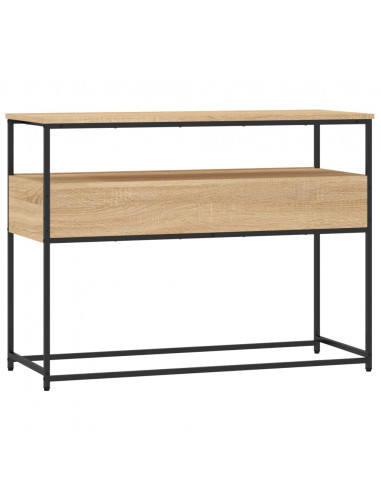 Tavolino Consolle Rovere Sonoma 100x40x75 cm Legno Multistrato