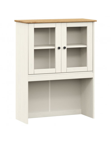 Credenza VIGO Bianca 80x40x176 cm in Legno Massello di Pino