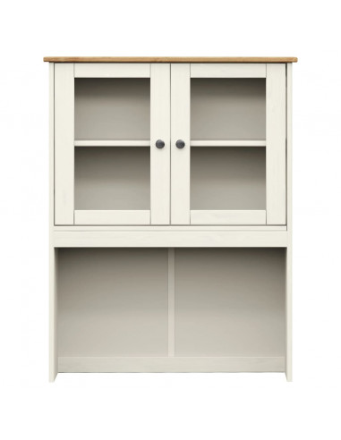 Credenza VIGO Bianca 80x40x176 cm in Legno Massello di Pino