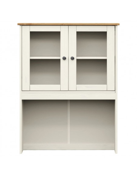 Credenza VIGO Bianca 80x40x176 cm in Legno Massello di Pino