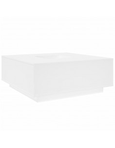 Tavolino da Salotto Bianco 100x100x40 cm in Legno Multistrato 2