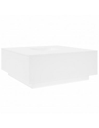 Tavolino da Salotto Bianco 100x100x40 cm in Legno Multistrato