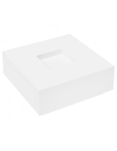 Tavolino da Salotto Bianco 100x100x40 cm in Legno Multistrato