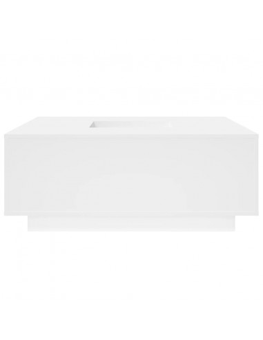 Tavolino da Salotto Bianco 100x100x40 cm in Legno Multistrato