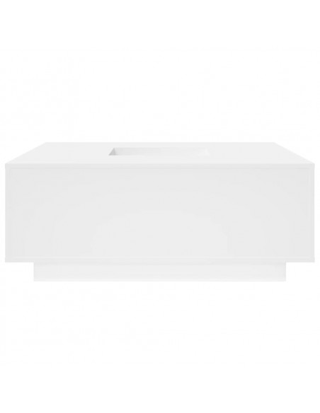 Tavolino da Salotto Bianco 100x100x40 cm in Legno Multistrato