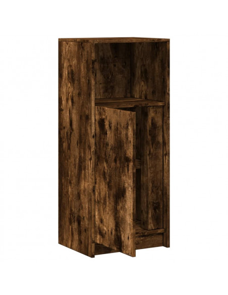 Credenza con LED Rovere Fumo 42,5x34x100cm in Legno Multistrato