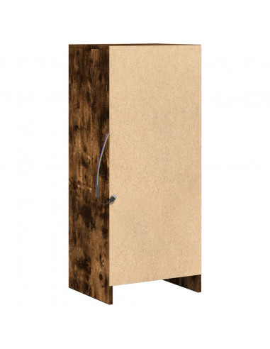 Credenza con LED Rovere Fumo 42,5x34x100cm in Legno Multistrato