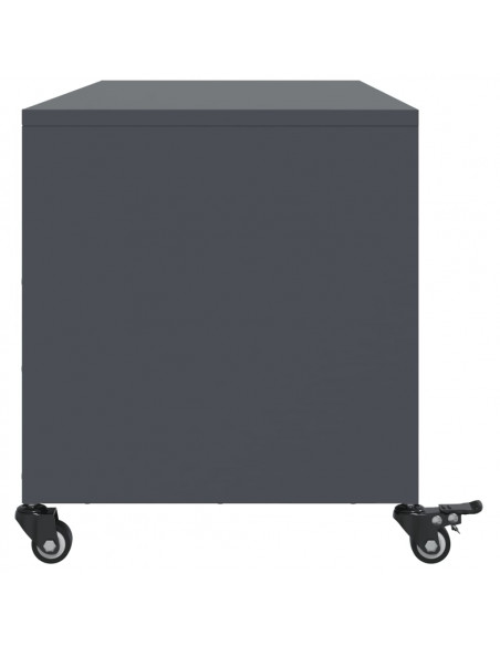 Mobile TV Antracite 100,5x39x43,5 cm Acciaio Laminato a Freddo